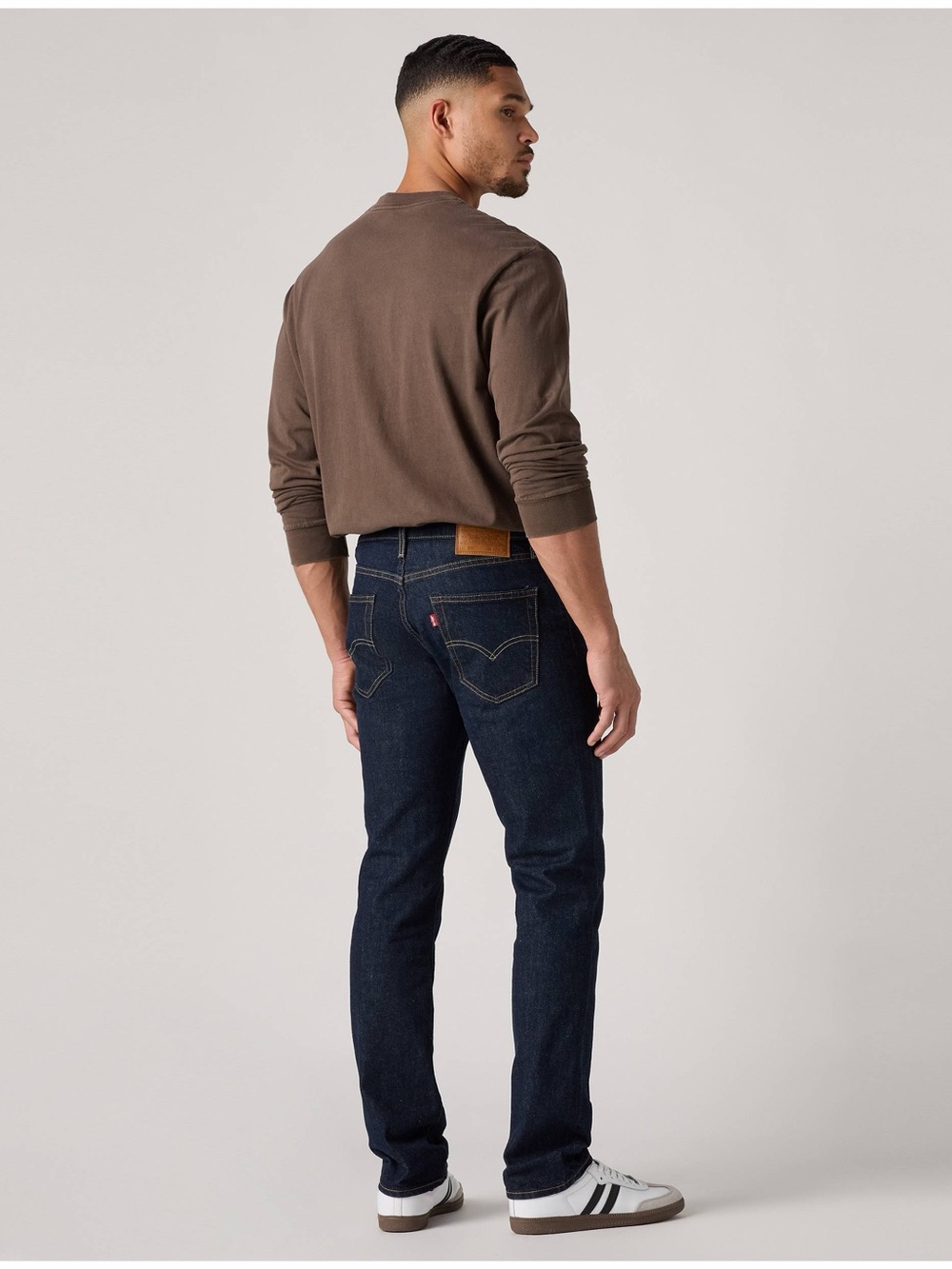 Levi's Men's 511 Slim Straight Jeans - Dark Blue with Tan Patch
